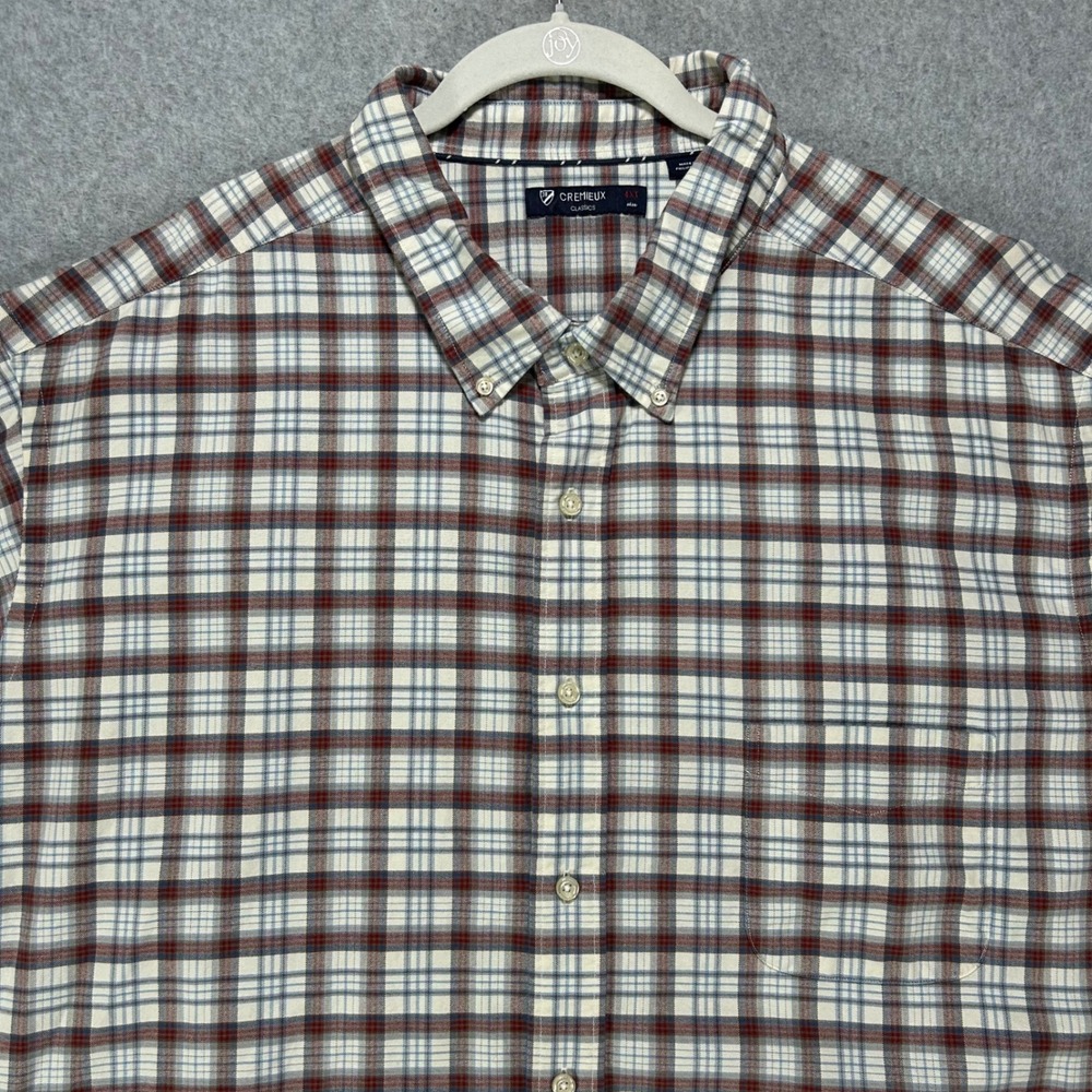 Cremieux Button Down Shirt Classics Mens 4XT Red Blue Plaid Preppy Business